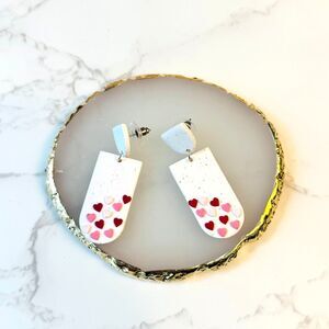 Artisan Made Clay Earrings | Heart |Valentines Day